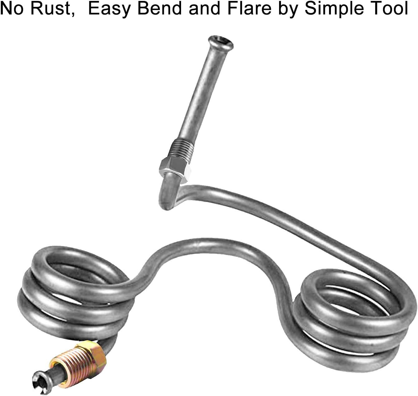 3/16 Brake Line – 25 Ft Zinc Coated Professional Brake Tube(2026 New), Roll 25 F