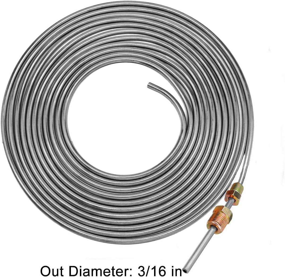 3/16 Brake Line – 25 ft Zinc Coated Professional Brake Tube2026 New, Roll 25 …