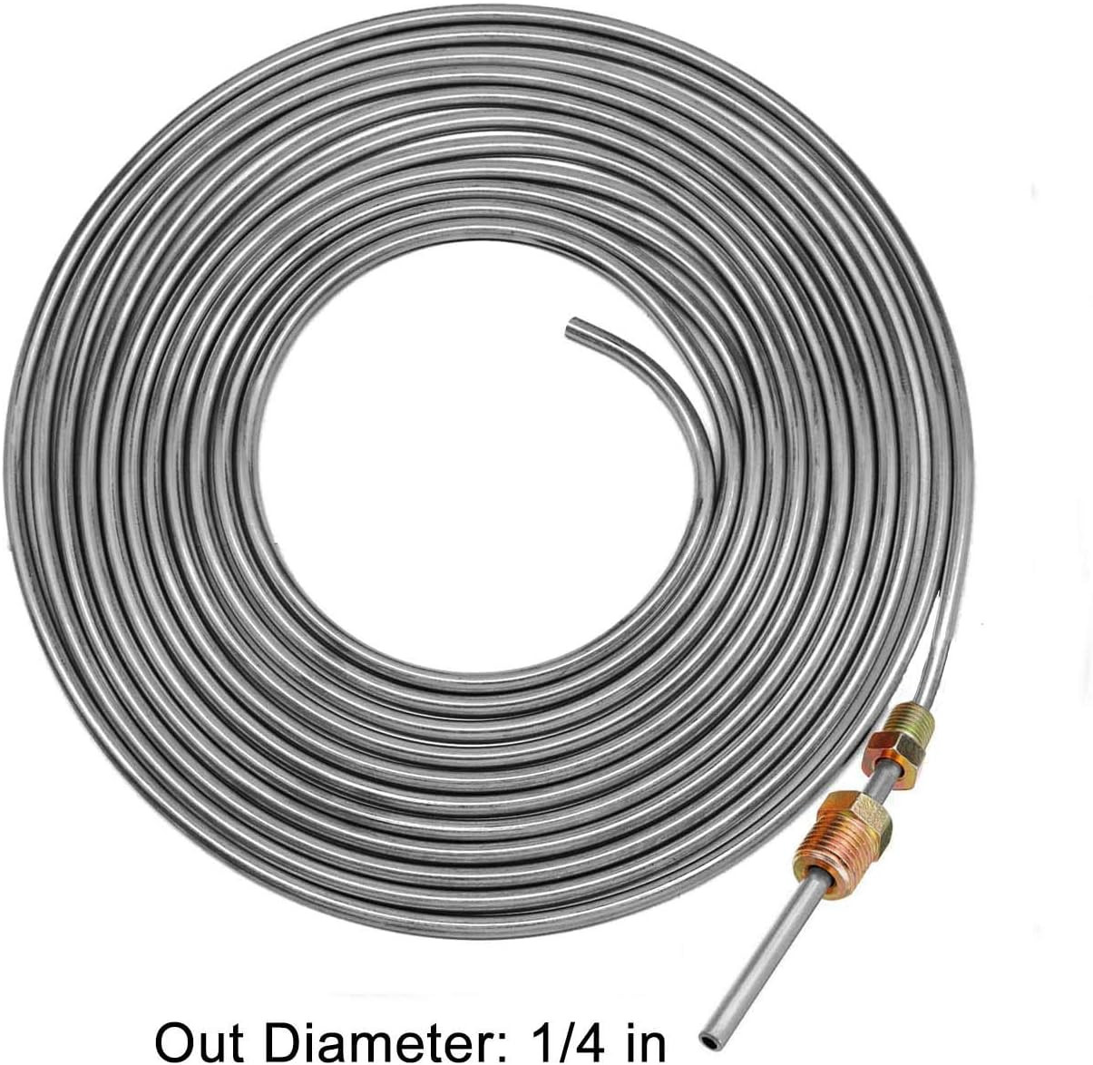 1/4 Brake Line Tubing Kit – 25 Ft. Zinc Coated Steel Flexible Fuel & Transmissio